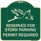 Signmission Reserved for Stork Parking Permit Required W/ Graphic Heavy-Gauge Alum Sign, 18" x 18", G-1818-23172 A-DES-G-1818-23172 - alternate 1